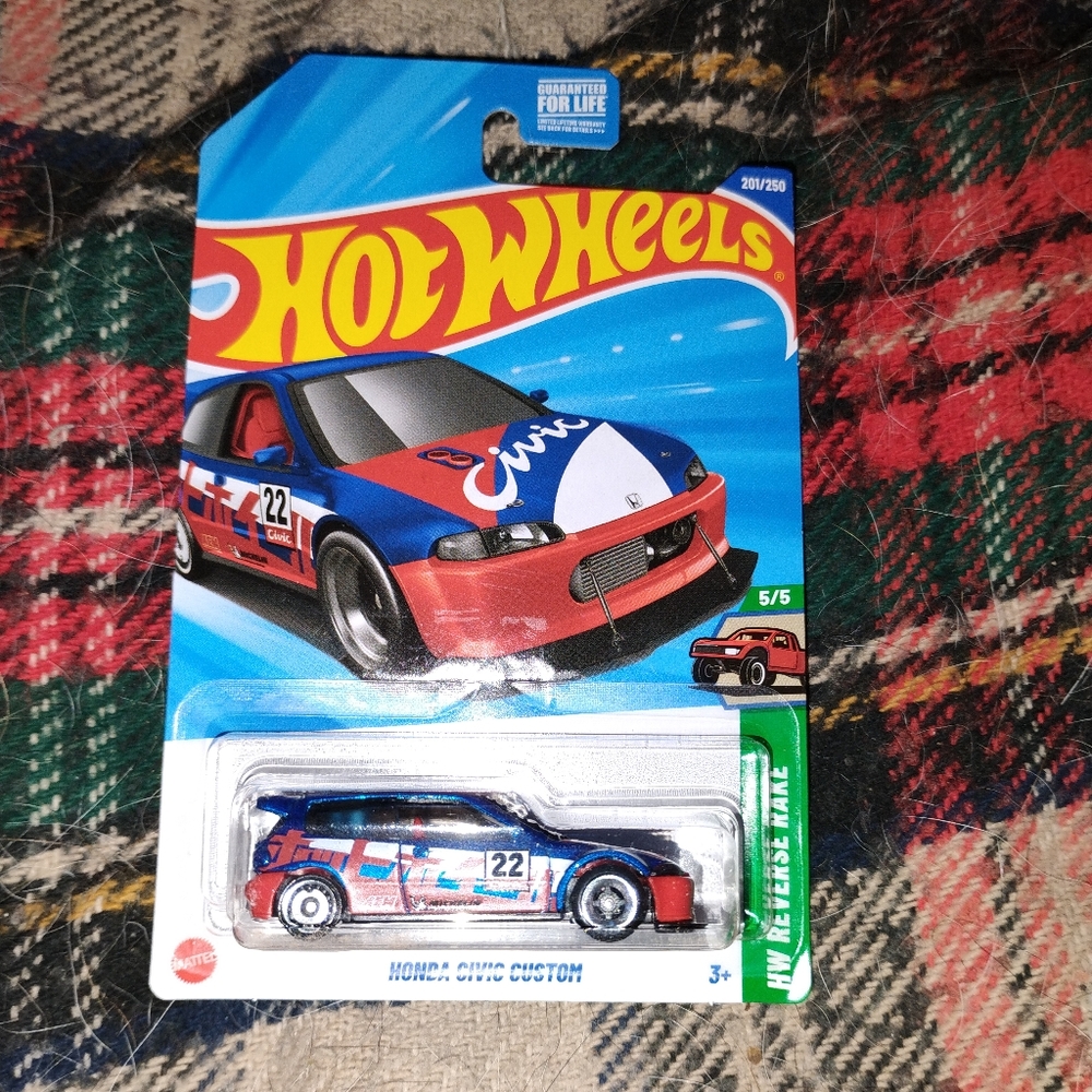 Hot Wheels HW Reverse Rake Honda Civic Custom RED WHITE BLUE